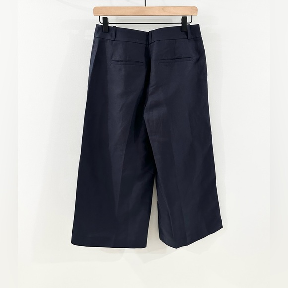 Loft Wide Leg Cropped Trousers Navy Size 0 - Picture 6 of 6